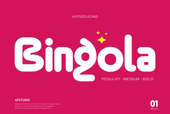 Bingola Typeface: A Playful Display Font for Modern Brands