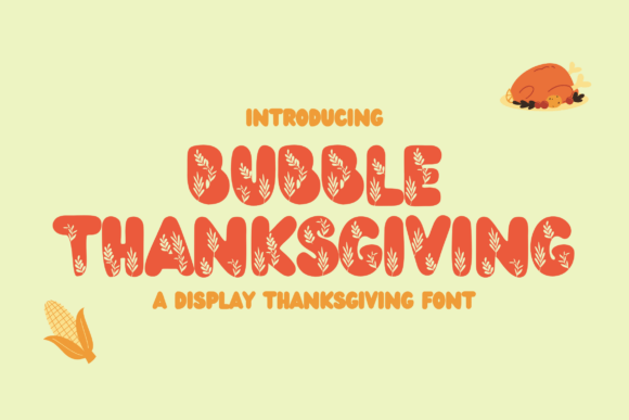 Bubble Thanksgiving Font for a Cozy Brand Makeover