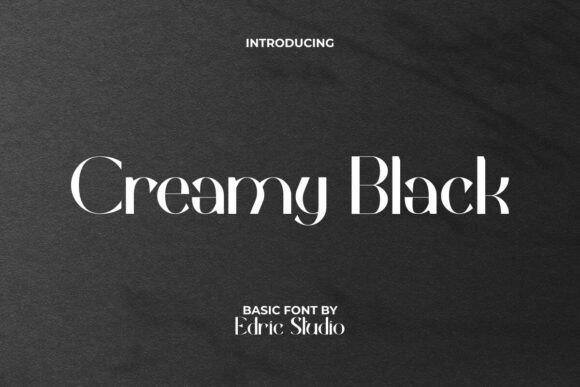 Creamy Black: A Modern Display Typeface for Editorial Design