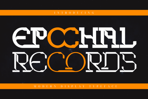 Epochal Records: A Futuristic Serif Display Font for Bold Branding