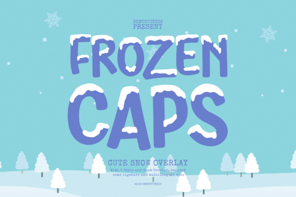Frozen Caps: A Festive Display Typeface for Winter Branding