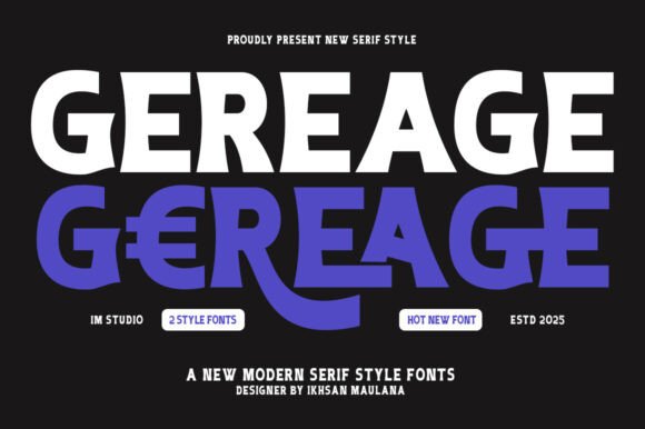 Gereage: A Quirky Display Typeface for Web and Branding