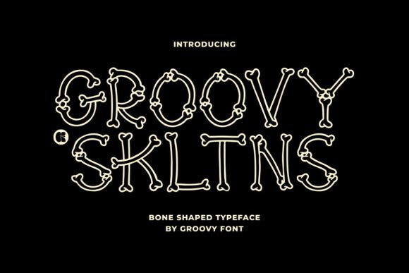 Groovy Skltns: A Spooky Display Font for Unique Brand Identity