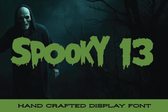 Spooky 13: A Horror-Inspired Display Font for Authentic Branding