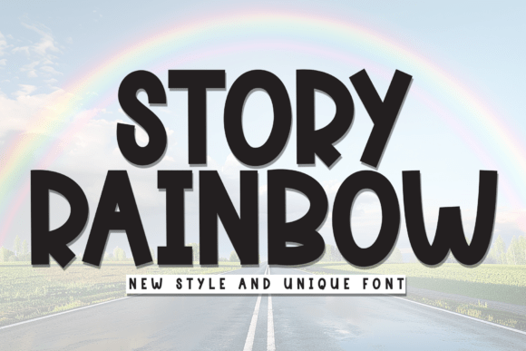Story Rainbow: A Whimsical Handwritten Display Font for Branding